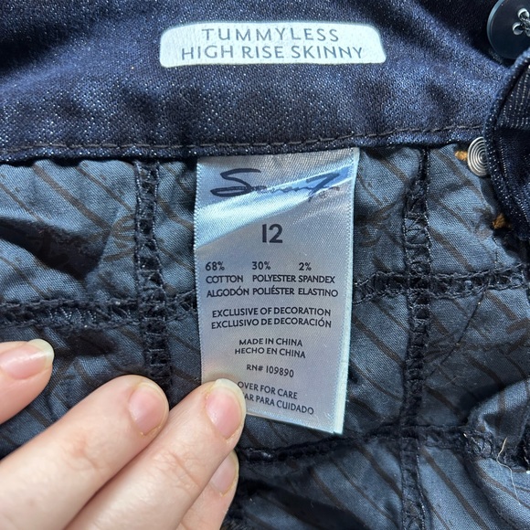 Seven7 Women's Dark Blue Straight Leg Jeans - Picture 6 of 7